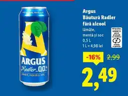 Lidl Argus Băutură Radler fără alcool Ofertă