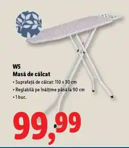 Lidl W5 Masă de călcat Ofertă