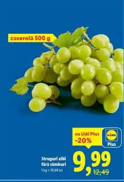 Lidl Struguri albi fără sâmburi Ofertă