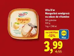 Lidl Vita D’or Margarina semigrasă cu adaos de vitamine Ofertă