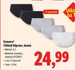 Lidl Esmara Chiloți hipster, damă Ofertă