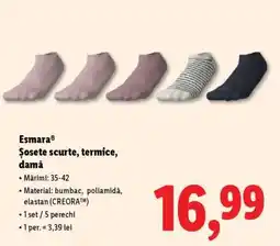 Lidl Esmara Șosete scurte, termice, damă Ofertă