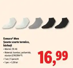 Lidl Esmara Men Șosete scurte termice, bărbați Ofertă