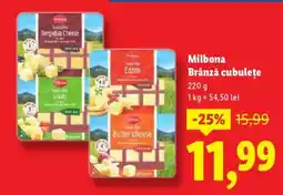 Lidl Milbona Brânză cubulețe Ofertă