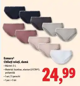 Lidl Esmara Chiloți reiați, damă Ofertă