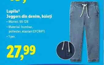 Lidl Lupilu Joggers din denim, băieți Ofertă