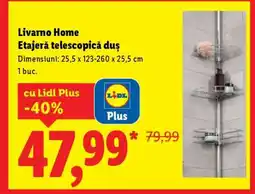 Lidl Livarno Home Etajeră telescopică duș Ofertă