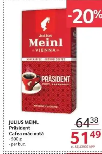 JULIUS MEINL Präsident Cafea măcinată