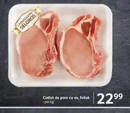 Selgros Cotlet de porc cu os, feliat Ofertă