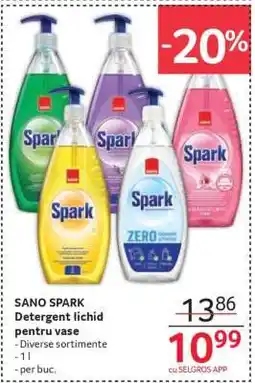 Selgros SANO SPARK Detergent lichid pentru vase Ofertă