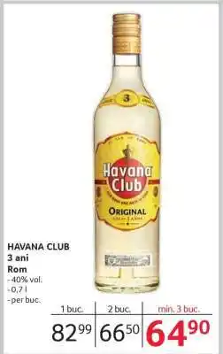 Selgros HAVANA CLUB 3 ani Ofertă