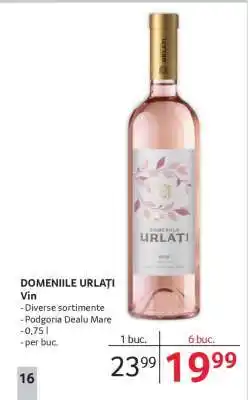 Selgros DOMENIILE URLAȚI Vin Ofertă