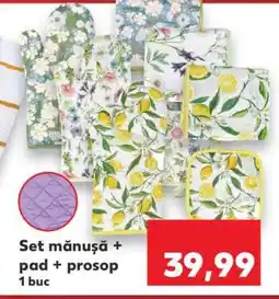 Kaufland Set mănușă + pad + prosop Ofertă