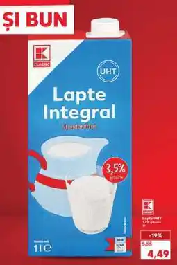 Kaufland Lapte UHT 3,5% grăsime Ofertă
