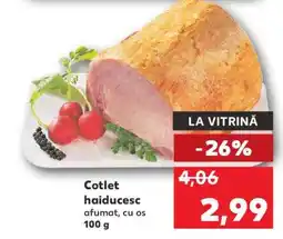 Kaufland Cotlet haiducesc afumat, cu os 100 g Ofertă