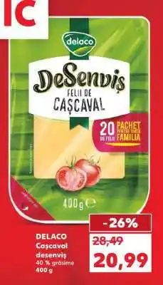 Kaufland DELACO Caşcaval Desenviş Ofertă