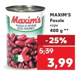 Kaufland MAXIM'S Fasole roşie Ofertă