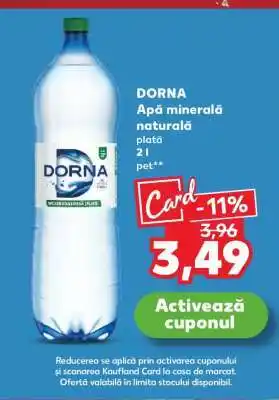 Kaufland DORNA Apă minerală naturală plată Ofertă