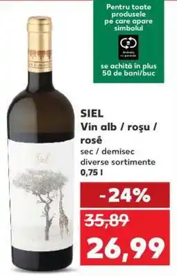 Kaufland SIEL Vin alb / roşu / rosé Ofertă