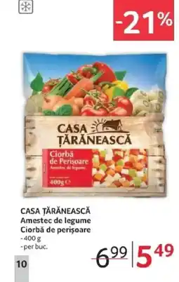 Selgros CASA ȚĂRĂNEASCĂ Amestec de legume Ciorbǎ de Perisoare Ofertă