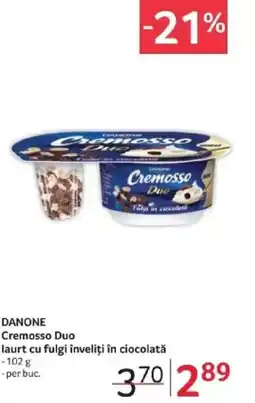 Selgros DANONE Cremosso Duo laurt cu fulgi înveliţi în ciocolată Ofertă