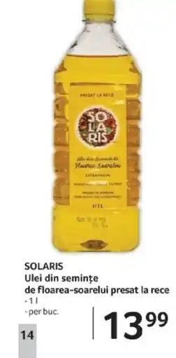 Selgros SOLARIS Ulei din seminţe de floarea-soarelui presat la rece Ofertă