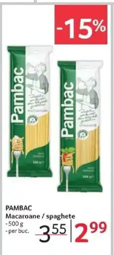 Selgros PAMBAC Macaroane / spaghete Ofertă