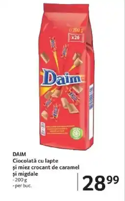 Selgros DAIM Ciocolată cu lapte şi miez crocant de caramel şi migdale Ofertă