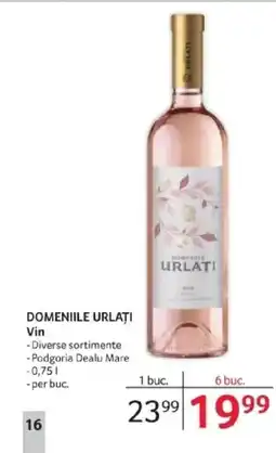 Selgros DOMENIILE URLAŢI Vin Ofertă