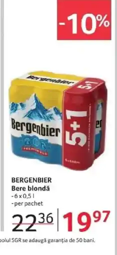 Selgros BERGENBIER Bere blondǎ Ofertă