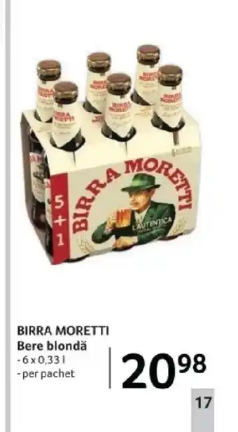 Selgros BIRRA MORETTI Bere blondǎ Ofertă