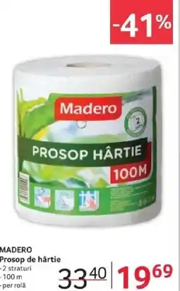 Selgros MADERO Prosop de hârtie Ofertă