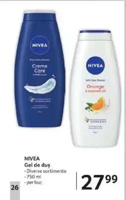 Selgros NIVEA Gel de duş Ofertă