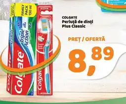 La Doi Pasi COLGATE Periuţă de dinți Plus Classic Ofertă