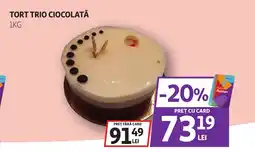 Auchan Tort trio ciocolată Ofertă