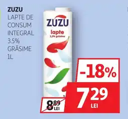 Auchan ZUZU Lapte de consum integral 3.5% grăsime Ofertă