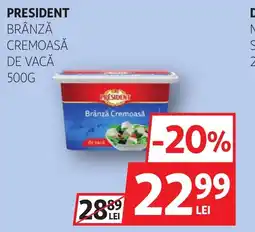 Auchan PRESIDENT Brânză cremoasă de vacă Ofertă