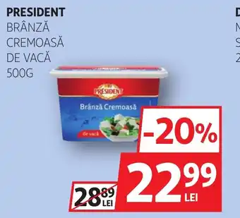 Auchan PRESIDENT Brânză cremoasă de vacă Ofertă