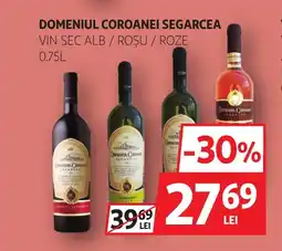 Auchan DOMENIUL COROANEI SEGARCEA Vin sec alb / roșu / roze Ofertă