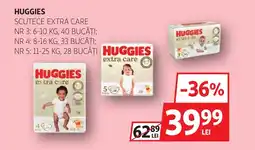 Auchan HUGGIES Scutece extra car Ofertă