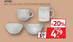 Auchan ACTUEL Bol sticlă/ cana sticlă, diverse dimensiuni Ofertă