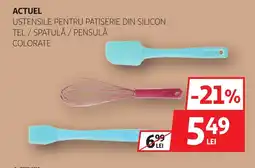 Auchan ACTUEL Ustensile pentru patiserie din silicon tel/spatula / pensulă colorate Ofertă