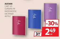 Auchan AUCHAN Caiet a5 coperta pp matematică/ dictando Ofertă
