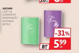Auchan AUCHAN Caiet a4 coperta pp matematică / dictando Ofertă