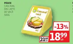 Auchan POUCE Cascaval din lapte de vacă Ofertă