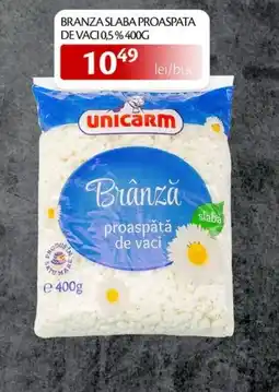 Unicarm Branza slaba proaspata devaci 0,5% Ofertă
