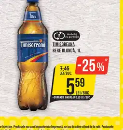 Mega Image TIMISOREANA Bere blondă Ofertă