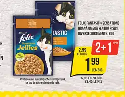 Mega Image FELIX FANTASITC/SENSATIONS Hrana umedă pentru pisici, diverse sortimente Ofertă