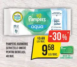 Mega Image PAMPERS HARMONIE Șervețele umede pentru bebeluși, 48 buc. Ofertă