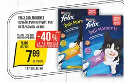 Mega Image FELIX DELI MOMENTS Gustări pentru pisici, pui/ raţă/somon Ofertă